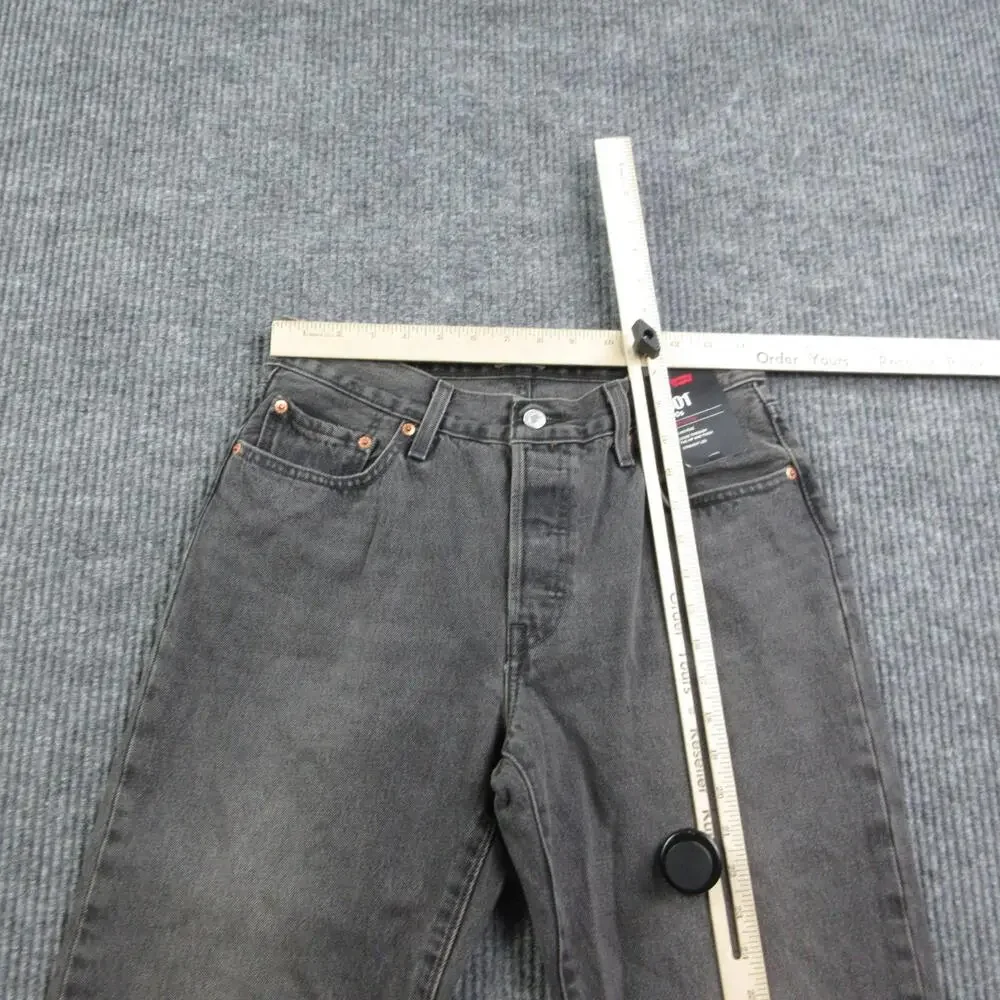 Levi's 501 '90s Jeans Mens 28 Black Cropped Straight Relaxed Denim 29x27.5* NWT